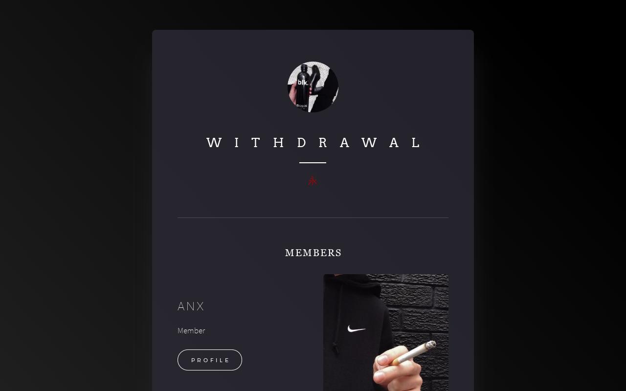 Carrd profile picture for @withdrawal